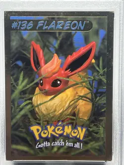 Flareon 1999 Hasbro Pokemon Toy Wishes Magazine PSA 4 - Image 2