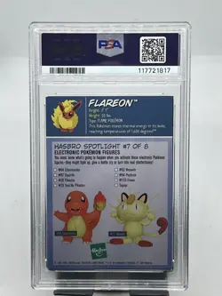 Flareon 1999 Hasbro Pokemon Toy Wishes Magazine PSA 4 - Image 3