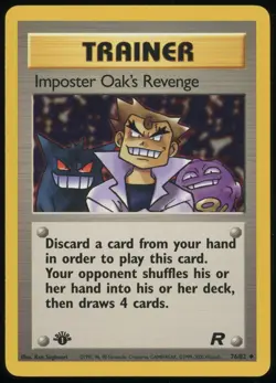 IMPOSTER OAK'S REVENGE Pokemon Team Rocket 1st Edition 76/82 - NM - Image 1