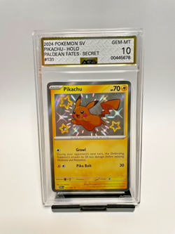 AGS 10 Gem Mint Pikachu 131/091 Paldean Fates Shiny Rare Ai Graded Pokemon - Image 1