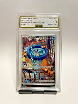 AGS 10 Gem Mint Squirtle 148/142 Stellar Crown IR Ai Graded Pokemon - Image 1