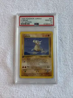 1999 POKEMON JUNGLE 1ST ED #50 CUBONE PSA 10 - Image 1