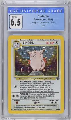 Pokemon Clefable 1999 Jungle Holo Foil #1/64 CGC 6.5 - Image 1