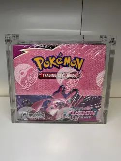 Pokemon Fusion Strike Booster Box Sealed with Acrylic Case - Image 1