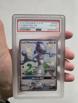 2019 Pokemon Hidden Fates Mewtwo GX SV49/SV94 Full Art Ultra Rare PSA 10 💎 - Image 1