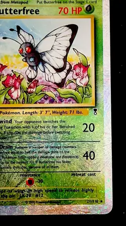 Pokemon TCG Legendary Collection Reverse Holo Butterfree 21/110 Rare C2002 LP - Image 5