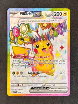 Pokemon - Pikachu EX Surging Sparks # 219/191 Near Mint Condition Full Art NM - Image 1