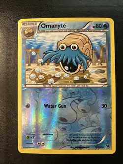 Omanyte [LP] Reverse Holo Fates Collide 17/124 Uncommon Pokemon TCG - Image 1