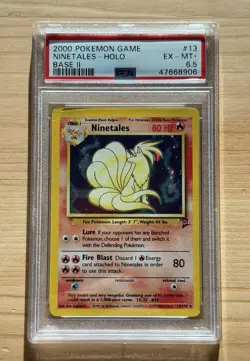 2000 POKEMON BASE SET 2 #13 NINETALES-HOLO PSA 6.5 - Image 1