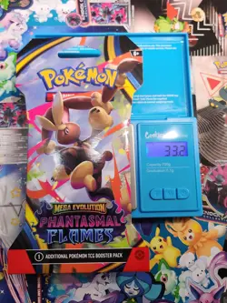 VERY HEAVY! 33.2g Phantasmal Flames Pokemon TCG Sleeved Booster Pack (SEALED)✅ - Image 1