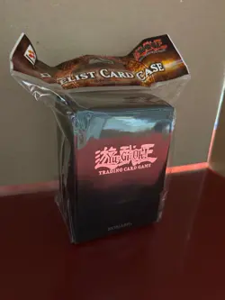 VINTAGE 1996 YUGIOH KONAMI DUELIST BLACK CARD CASE DECK BOX Upper Deck - Image 1