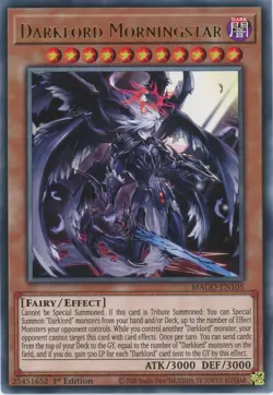 Yugioh Darklord Morningstar MAGO-EN105 Rare 1st NM x3 Play Set - Image 1