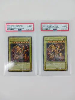 2 YuGiOh Promo Winged Dragon of Ra Secret Rare Gameboy Xbox Promo PSA 10 READ - Image 1