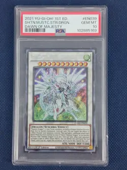 YuGiOh Shooting Majestic Star Dragon #DAMA-EN039 2021 1st Ed SR PSA 10 - Image 1