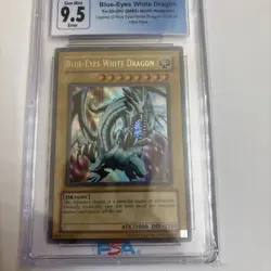Blue-Eyes White Dragon LOB-001 CGC 9.5/10 Misprint Holo Misaligned Error 2002 - Image 2