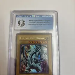 Blue-Eyes White Dragon LOB-001 CGC 9.5/10 Misprint Holo Misaligned Error 2002 - Image 3