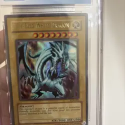 Blue-Eyes White Dragon LOB-001 CGC 9.5/10 Misprint Holo Misaligned Error 2002 - Image 4