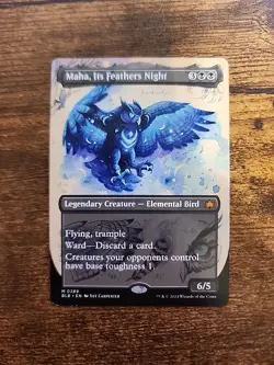 Maha, Its Feathers Night (Borderless) Bloomburrow Regular - Image 1