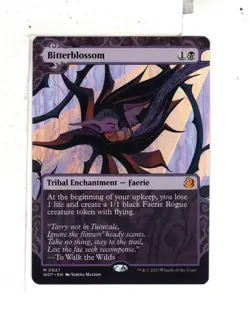 MTG SkeenAB Bitterblossom BORDERLESS from WOE. NM. - Image 1