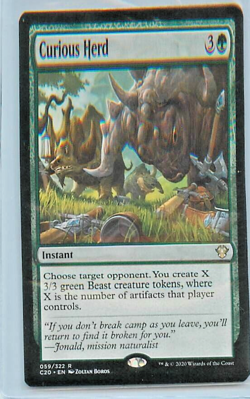 MTG Curious Herd 059 R Non Foil Magic The Gathering! - Image 1