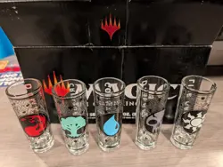 Magic the Gathering MTG Tall Shooter / Shot Glasses - Set of 5 (2 oz. Each) - Image 1