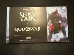 Sealed God of War Norse x Secret Lair Drop PlayStation FOIL MTG Magic - Image 1