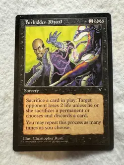 MTG - Forbidden Ritual - Visions - LP - Free Shipping! - Image 1