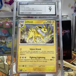 2025 Pokemon Black Star Promo 169 Jolteon Prismatic Evolutions Poster CGC 9 - Image 1