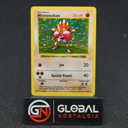 Hitmonchan 1999 Shadowless Base Set Holo Pokemon #7 LP- - Image 3