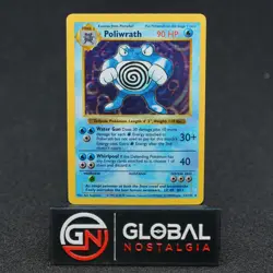 Poliwrath 1999 Shadowless Base Set Holo Pokemon #13 LP - Image 3