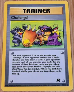 Challenge ! # 74/82 Uncommon Team Rocket 2000 Pokemon Englisch Mint Vintage - Image 1