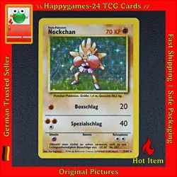 Nockchan - Hitmonchan Pokemon Karte TCG WOTC 7/102 Rare Holo Base Basis-Set /Q31 - Image 1