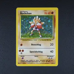 Nockchan - Hitmonchan Pokemon Karte TCG WOTC 7/102 Rare Holo Base Basis-Set /Q31 - Image 2