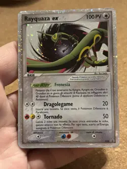 Rayquaza Ex Holo Promo Black Star 039 Rara Carta Pokemon Italiana Poor Played - Image 1