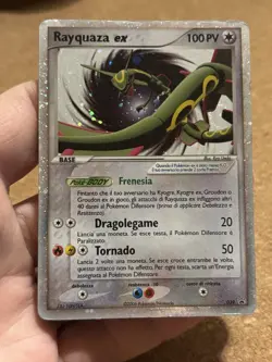 Rayquaza Ex Holo Promo Black Star 039 Rara Carta Pokemon Italiana Poor Played - Image 2