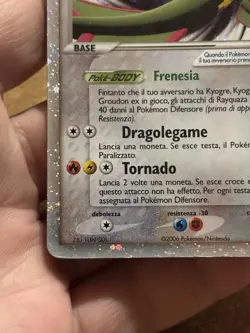 Rayquaza Ex Holo Promo Black Star 039 Rara Carta Pokemon Italiana Poor Played - Image 3