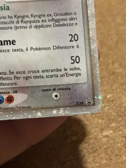 Rayquaza Ex Holo Promo Black Star 039 Rara Carta Pokemon Italiana Poor Played - Image 5