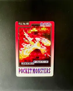 Carte Pokemon Moltres Sulfura Carddass holo prism 1997 / retro wizard legendary - Image 1