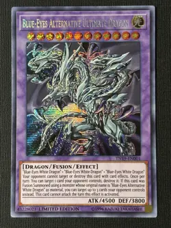 Yu-Gi-Oh! Blue-Eyes Alternative Ultimate Dragon TN19-EN001 Prismatic Secret Rare - Image 1