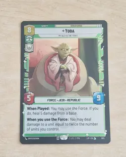 Yoda Legendary Foil Card LOF 603 - Star Wars Unlimited Legends Of The Force - Image 1