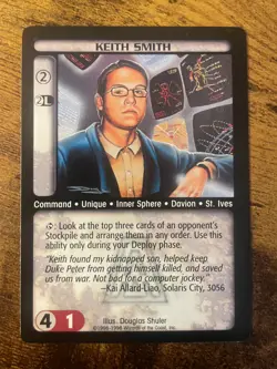 Battletech CCG TCG Card Game Rare Arsenal Expansion Keith Smith - Image 1