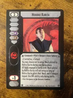 Battletech CCG TCG Card Game Rare Commanders Ed Hohiro Kurita - Image 1