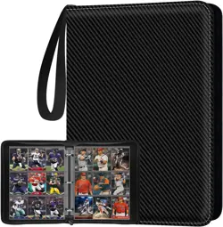 Trading Card Binder 9 Pocket, Toploader Binder with 900-Capacity Double-Sided Sl - Image 1