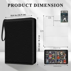 Trading Card Binder 9 Pocket, Toploader Binder with 900-Capacity Double-Sided Sl - Image 2