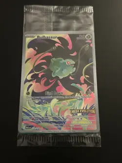 Bulbasaur (Mega Evolution Stamped) Pokemon Card NM TCG - Image 1