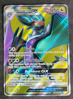 Noivern GX 141/147 Pokemon TCG Burning Shadows Sun Moon Full Art Rare Card LP - Image 1