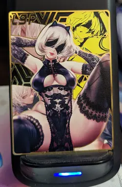 A2 NieR:Automata #195/200 Waifu Gold Premium Metal Card Anime SPICY!! - Image 1