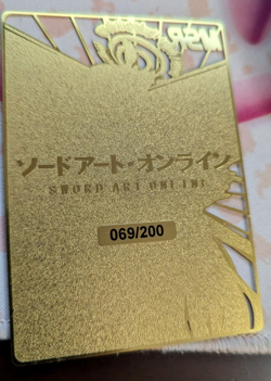 #69! Anime Waifu GOLD METAL CARD - Asuna Goddess Story #069/200 SAO - Image 2