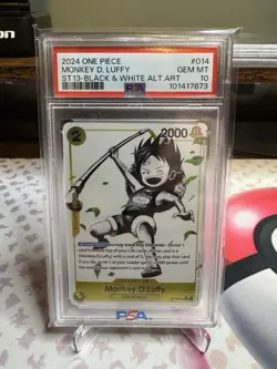 One Piece Monkey D Luffy ST13-014 Three Brothers Ultra Deck Card PSA 10 - Image 1