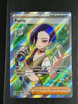 Pokemon TCG Card Perrin 209/167 Twilight Masquerade Ultra Rare Full Art - NM - Image 1